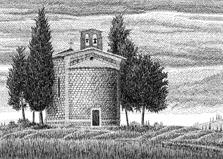 Vitaleta Chapel, Pienza, Itgaly
