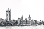 Palace of Westminster from the Thames Embankment, London