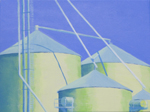 Silos at the corner of Pedrick and Vaughn, Dixon, California