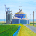 Silos at the corner of Pedrick and Vaughn, Dixon, California